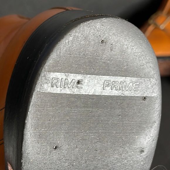 Men’s Vintage Slip on Cognac Orange Leather Boots - Picture 16 of 16